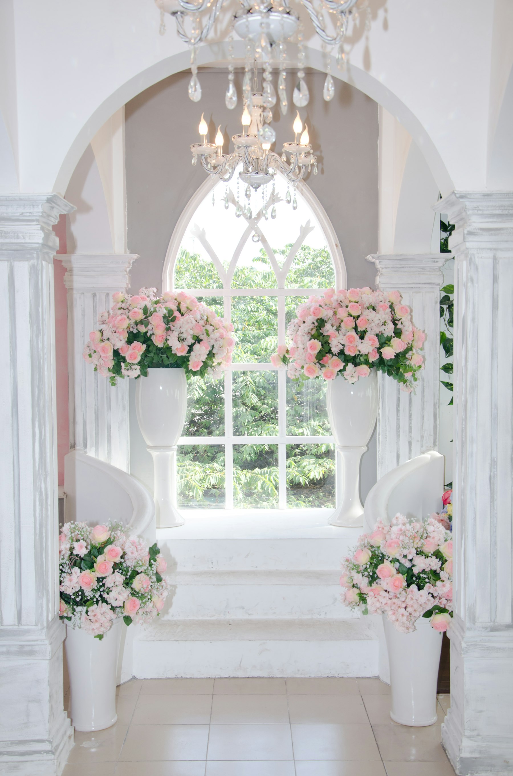 Floral entrance décor