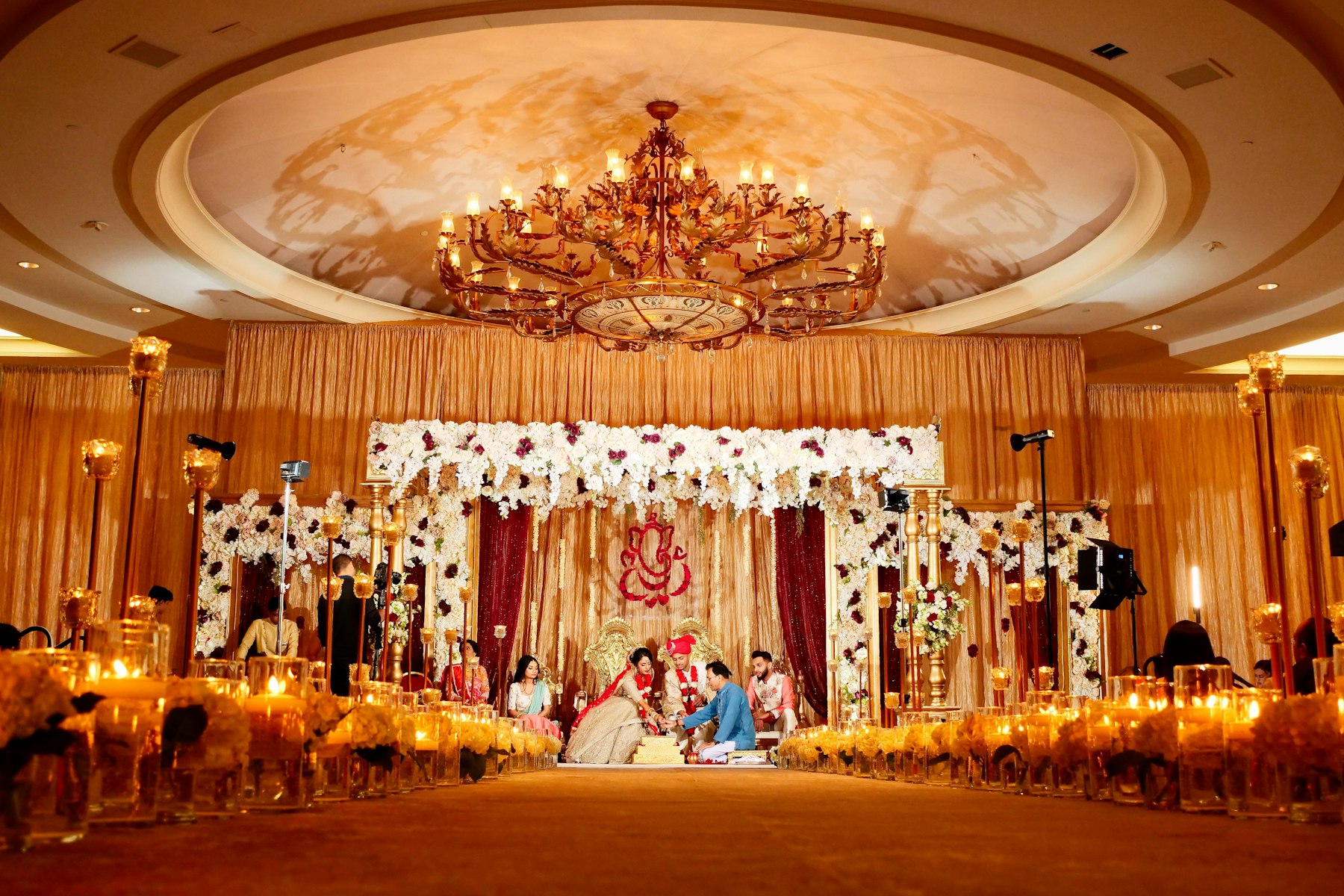 Wedding ceremony inside the hall