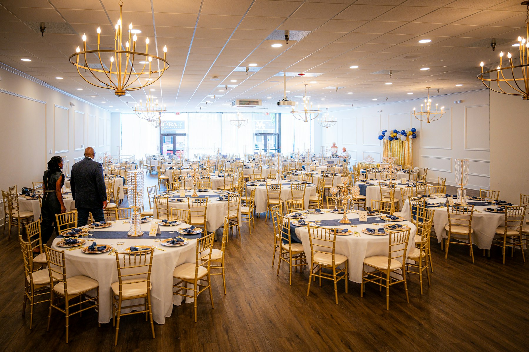 Event hall prepared for a celebration